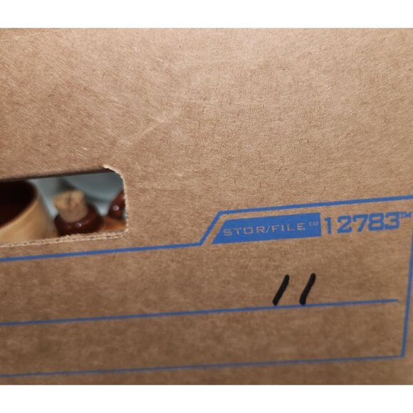 Vintage Dunsbury Pottery Oil & Vinegar Stoneware Jugs With Corks HG11 - Picture 7 of 7